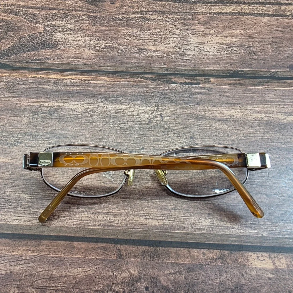 Coach Hope 213 Shiny Tan Brown Oval Eyeglasses Frames 51-16-135
